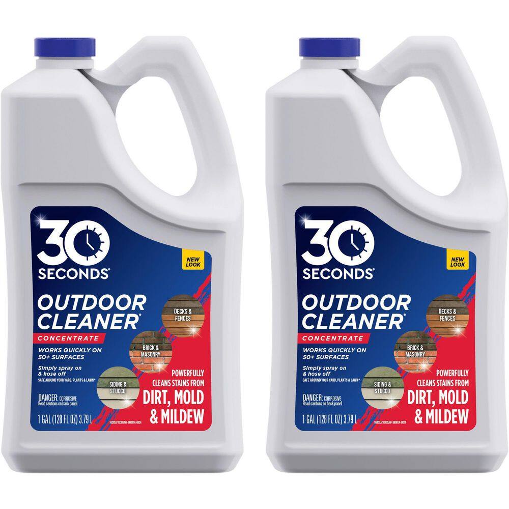 30 Seconds Outdoor Cleaner Concentrate – 2.5 Gal, Kills Mold & Mildew