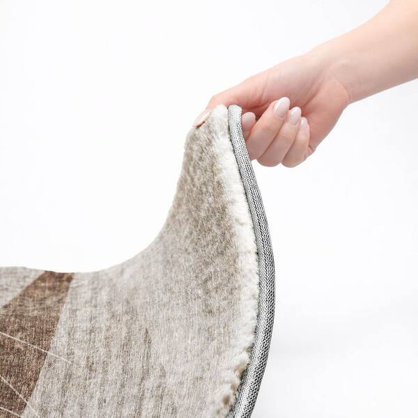Dream Shag Premium Machine Washable Abstract ADS706 Gray 8 ft. x 10 ft. Area Rug