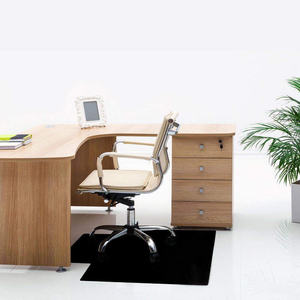 "Advantagemat Black Vinyl Lipped Chair Mat for Hard Floor-45"" x 53""" price history on PriceWatchPro