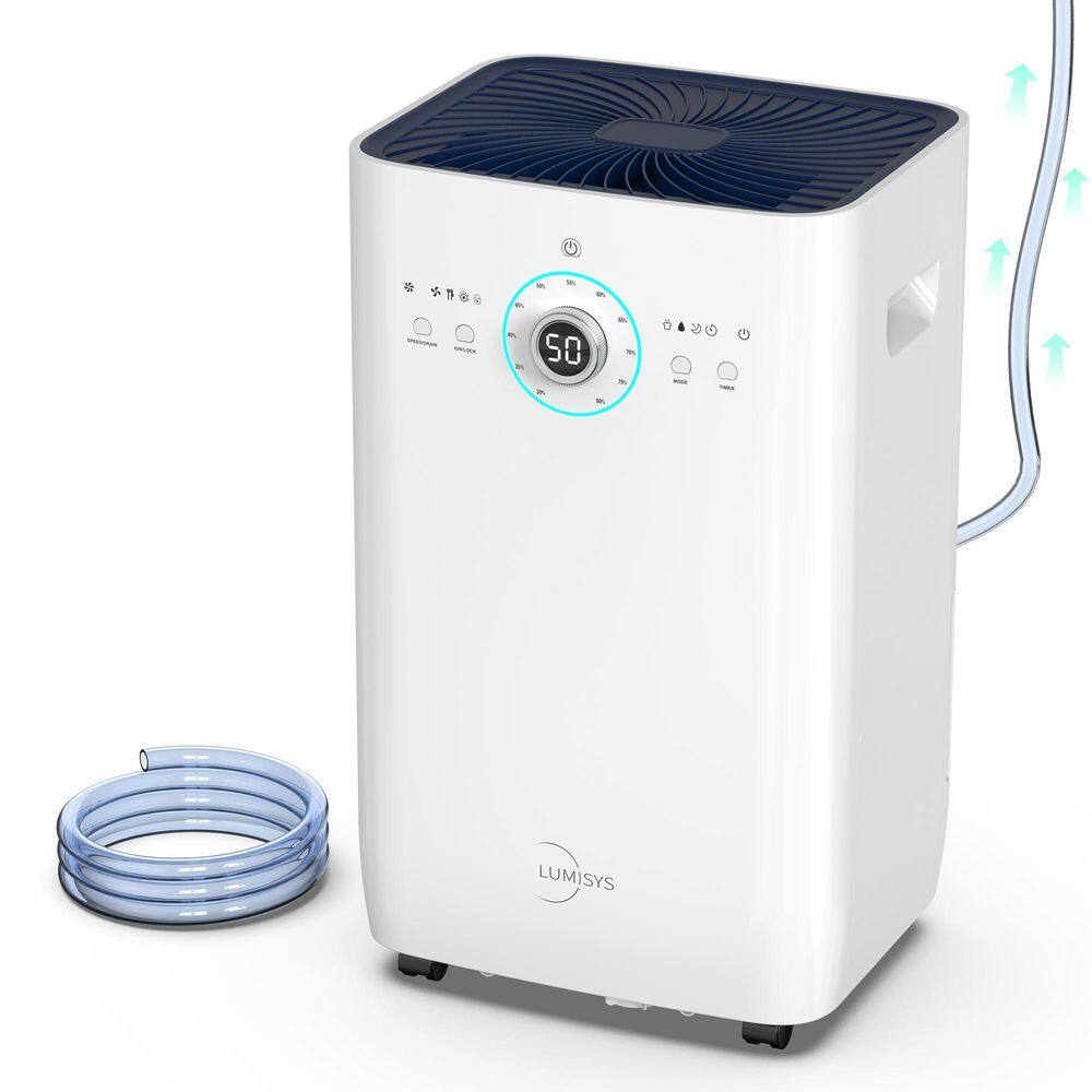 125 pt. 8,600 sq. ft. Quiet Dehumidifier with Pump in. White for Basement Garage, Auto Defrost, Quick Cloth Dry, Ionizer price history on PriceWatchPro