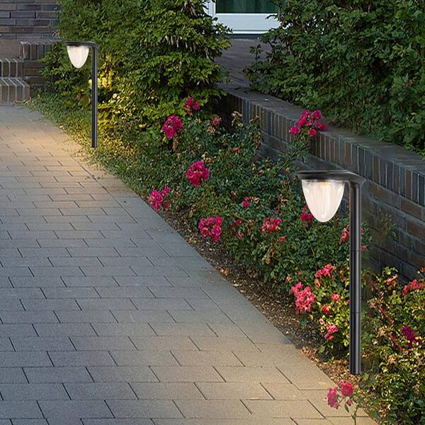 Low Voltage Black Versatile LED Solar Weather Resistant Path Light 3000K/6000K (2-pack)