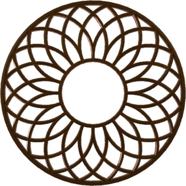 Ekena Millwork 18 in. O.D. x 6-1/8 in. I.D. x 1/2 in. P Cannes Architectural Grade PVC Pierced Ceiling Medallion