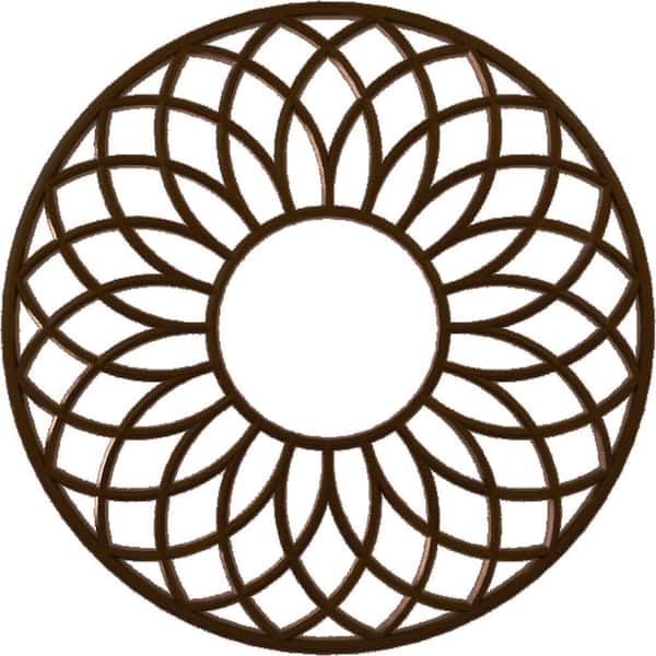 Ekena Millwork 1 in. x 30 in. x 30 in. Cannes Architectural Grade PVC Peirced Ceiling Medallion