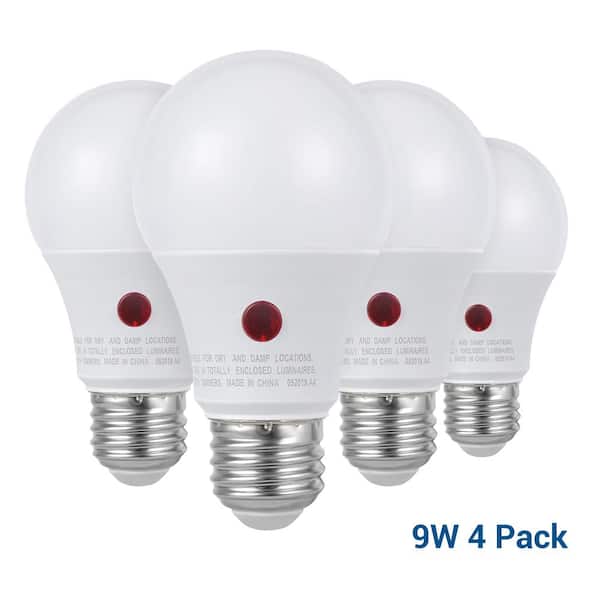 60-Watt Equivalent A19 Dimmable LED Light Bulb, 5000K Bright White (4-Pack)