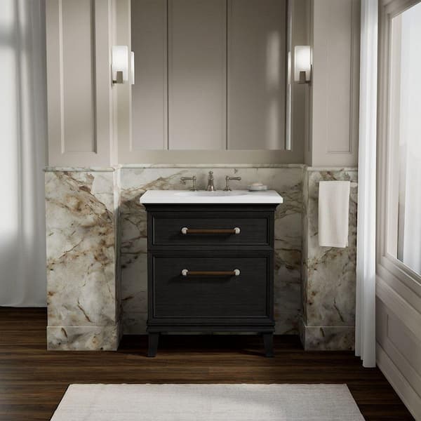 Artifacts 30 in. Single Sink Bath Vanity Cabinet without Top in Carbon Oak