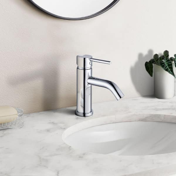Modern Luxurious Single Handle Single Hole Bathroom Sink Faucet Bathroom Faucet in Chrome