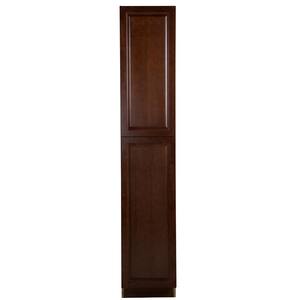 Benton Assembled 18x96x24 in. Pantry Cabinet with Adjustable Shelves in Amber