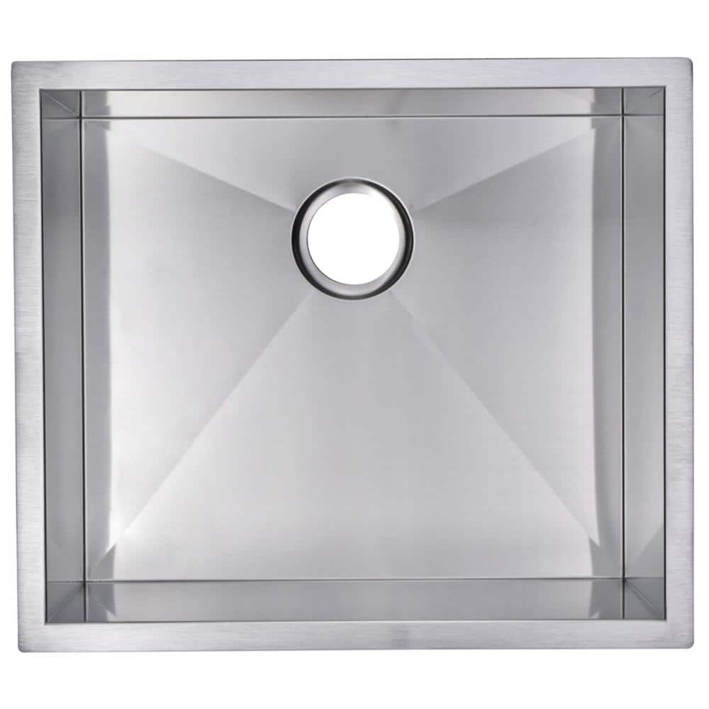 23" Gray Stainless Steel Farmhouse Single Bowl Kitchen Sink