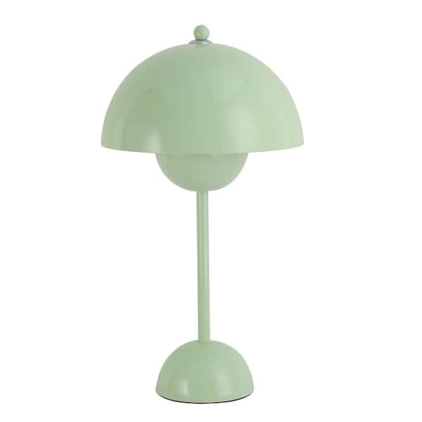 Modern 13.4 in. 1-Light Green Flowerpot Table Lamp for Living Room with Metal Shade, E26 Base, not include blub