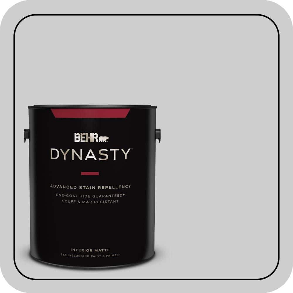 BEHR DYNASTY 1 gal. #770E-2 Silver Screen color Matte Interior Stain ...