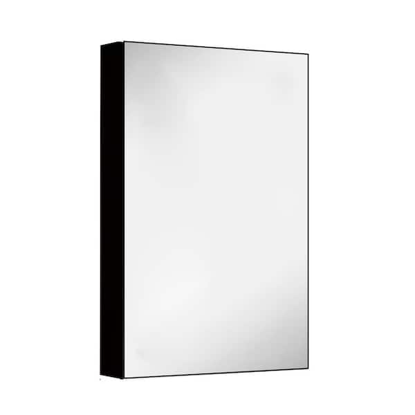 24 in. W x 36 in. H Rectangular Aluminum Medicine Cabinet with Mirror ...