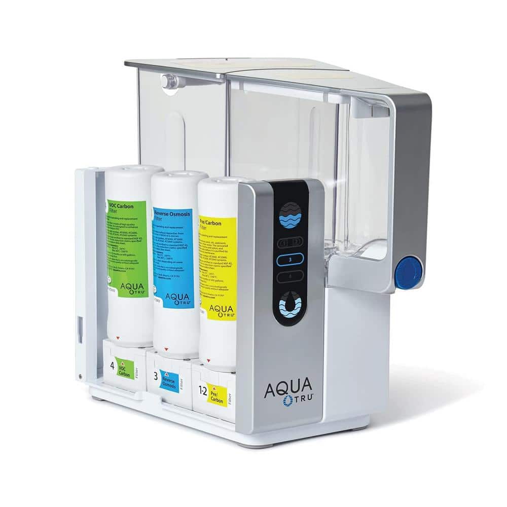 AquaTru Alkaline Countertop Water Filtration System with 4-Stage RO