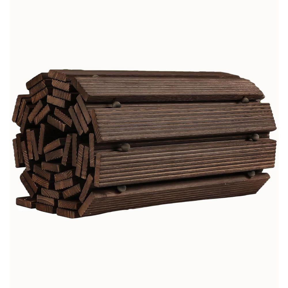 11.5 ft. Roll-Out Wooden Garden Pathway, Weather-Resistant and Non-Slip Patio Path, Brown price history on PriceWatchPro