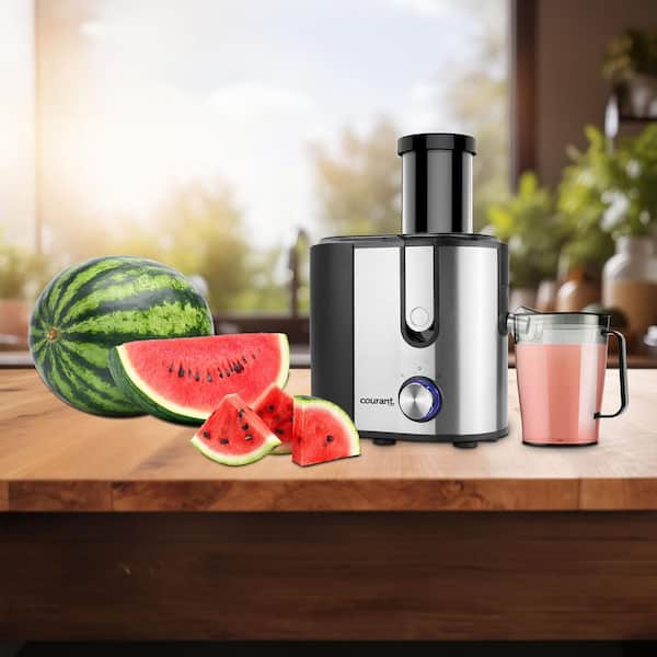 Courant 800W Centrifugal Juicer, Stainless Steel, 3 in. Chute