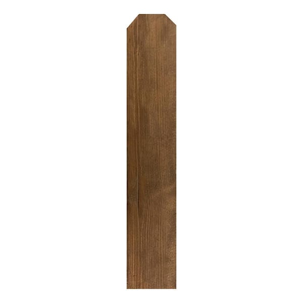 Unbranded 5/8 in. x 5.5 in. x 6 ft. Color Pro Treated Red Pine Flat Top Fence Picket