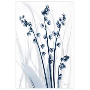 "Radiant Blues-1" Unframed Free Floating Tempered Glass Panel Graphic Wall Art Print 48 in. x 32 in.