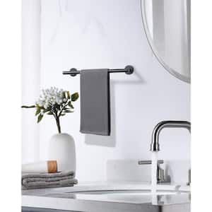 Thicken SUS 304 Stainless Steel 16 in. Wall Mount Towel Bar Bath Hardware Accessory Single Towel Rod in Matte Black