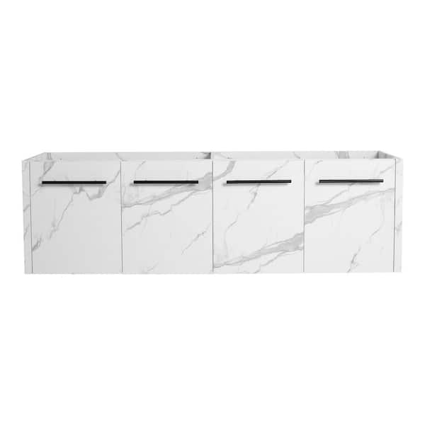60 in. Bath Vanity Cabinet without Top in White Unassembled