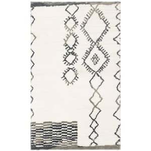 Sahara 21 in. x 60 in. Gray Machine Washable Polyester / Cotton Bath Mat