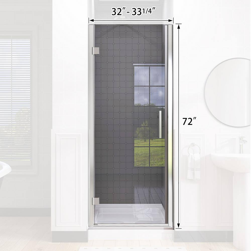 32" White Acrylic Shower Pan Base with Chrome Drain Cover