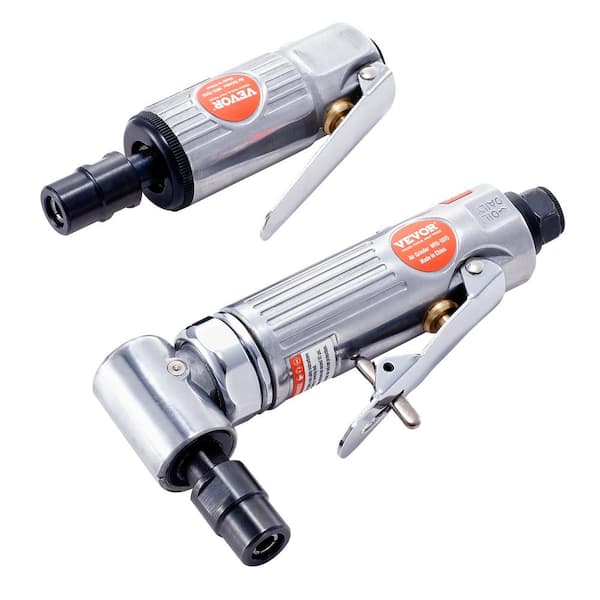 VEVOR Right Angle Grinder with Air Die Grinder Combo and 10-Pices Single Cut Carbide Burr Set for Grinding Cutting Polishing