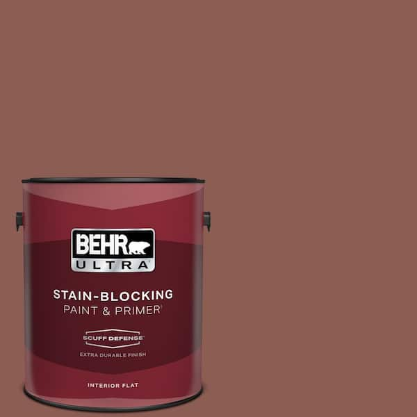 BEHR ULTRA 1 gal. #S170-6 Red Curry Extra Durable Flat Interior Paint & Primer