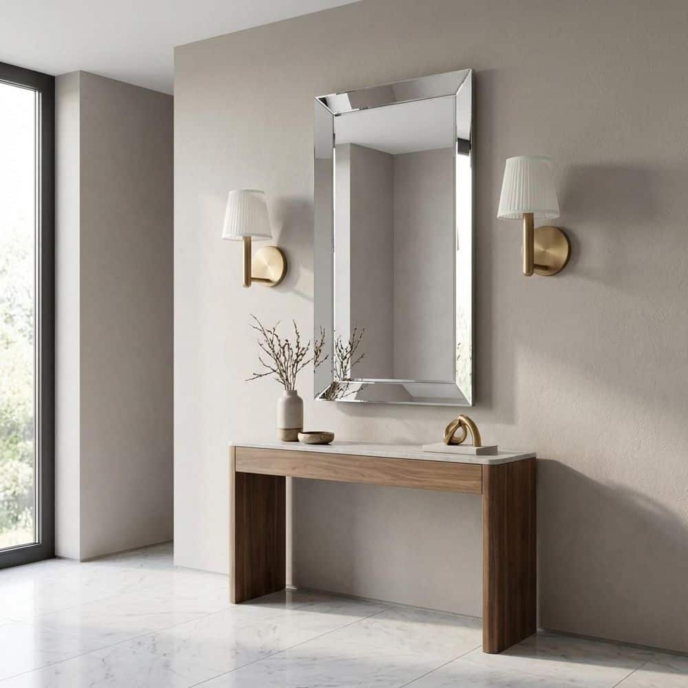 Vilera 5.75 in. W x 11 in. H 1-Light Satin Brass Wall Sconce with Mushroom Pleat Fabric Shade, No Bulb Included price history on PriceWatchPro