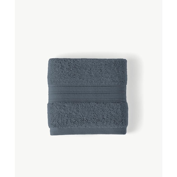 Shop Loft 100% Cotton Solid 6 Piece Antimicrobial Towel Set Navy, Bath  Towels