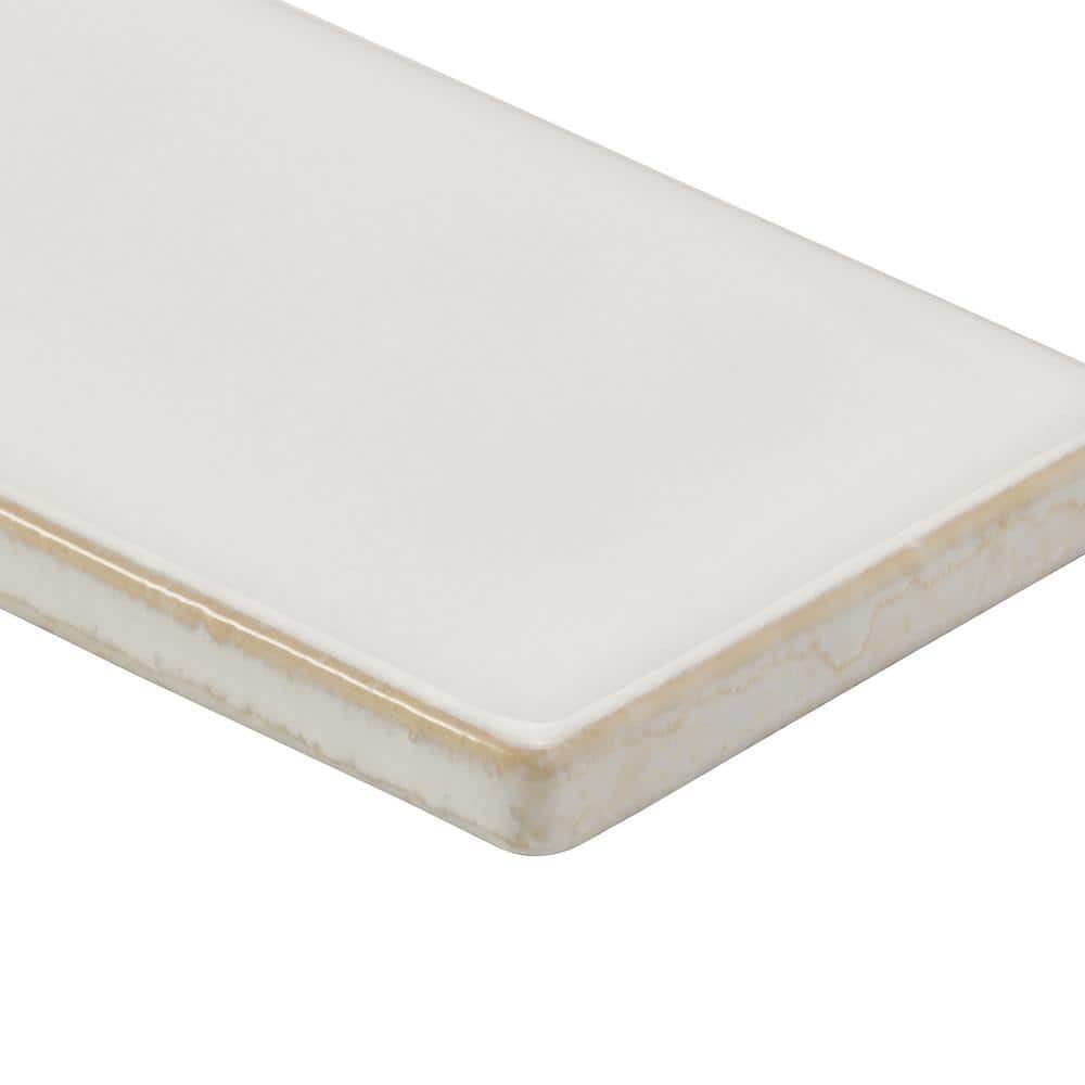 Natural White 3" x 6" Matte Glass Subway Tile