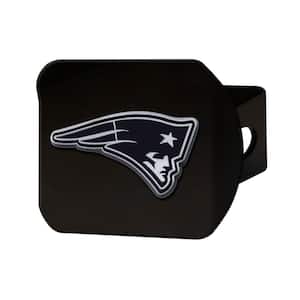 NFL - New England Patriots 3D Chrome Emblem on Type III Black Metal Hitch Cover