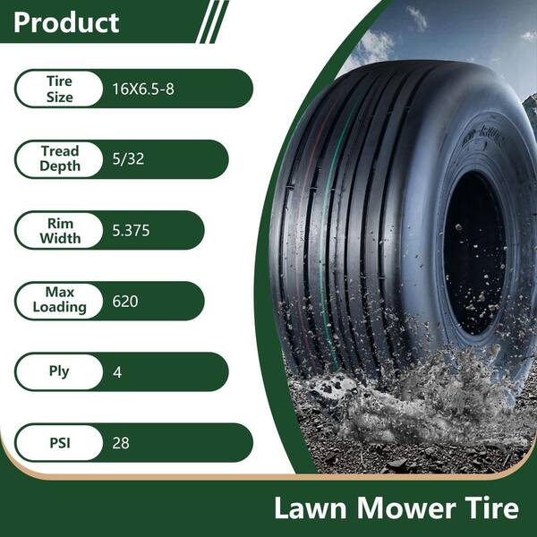 2PK 16X6.50-8 Inner Tube For Lawn Mowers Tractor Garden Carts Tire 16x6.5x8