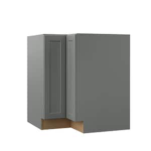 Designer Series Melvern Storm Gray Shaker Assembled EZ Reach Corner Base Kitchen Cabinet (33x34x20.25 in.)