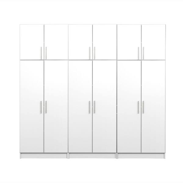 Prepac Elite White 89 in. H Garage Cabinets and Storage System