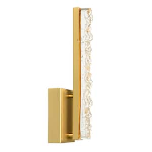 Stagger 1 Light Integrated LED Brass Wall Light