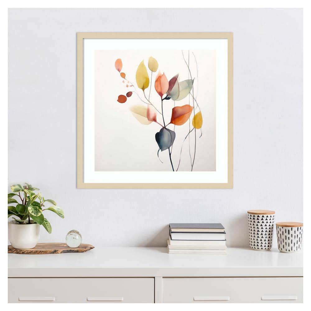 Fluid Floral Artistry I Svelte Natural Framed Abstract Print