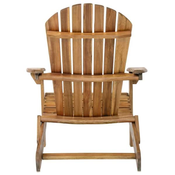 1-Person Natural Acacia Wood Adirondack Chair 25089UNx2 - The Home