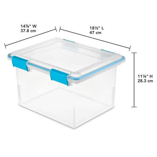 Sterilite 32 Quart Clear Plastic Stackable Storage Box Container