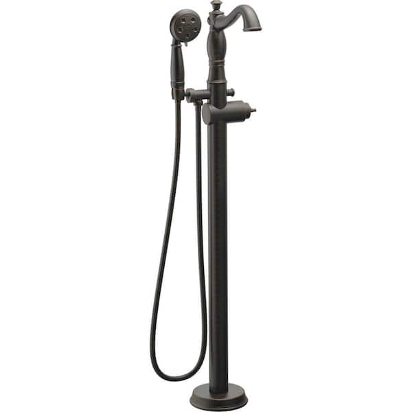Delta Cassidy 1-Handle Floor-Mount Roman Tub Faucet Trim Kit with HandShower in Venetian Bronze (Valve & Handle Not Included)