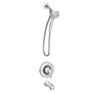 Darcy with Magnetix Single-Handle 6-Spray 3.75 in. Tub and Shower Faucet in Chrome (Valve Included)