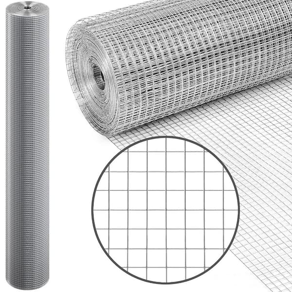 ATENGNES 48 in. x 50 ft. 23-Gauge Galvanized 1/4 in. Chicken Wire Hardware Cloth Fencing Netting Mesh Rolls Garden Rabbit Fence