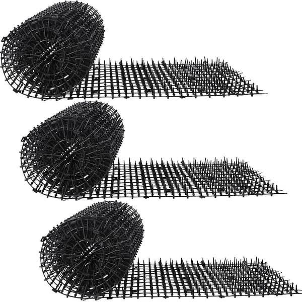 3 Pack 6.5 ft Cat Deterrent Mat with Spikes for Indoor and Outdoor Use to Keep Pets Off Furniture and Gardens