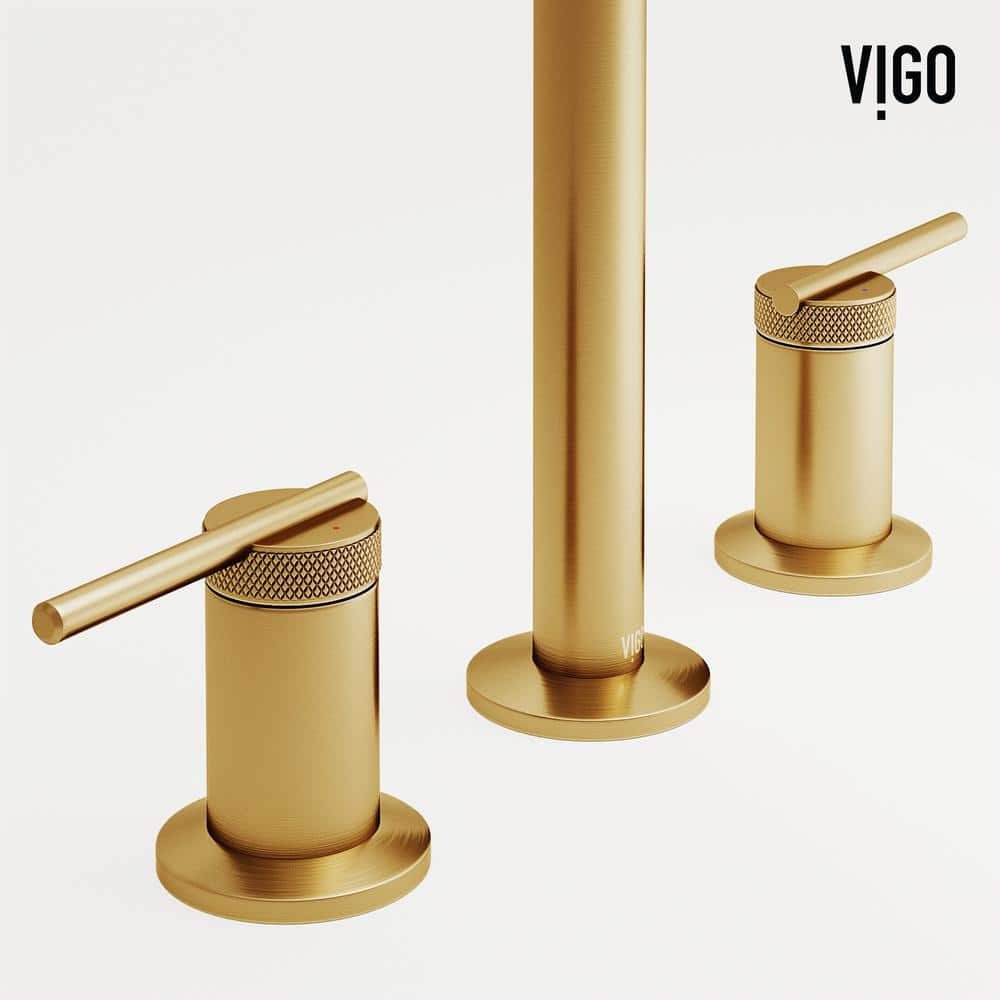 Sterling Chrome Widespread Bathroom Faucet with Knurled Handles