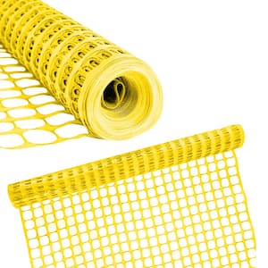 4 ft. x 100 ft. Yellow Construction Snow/Safety Barrier Fence