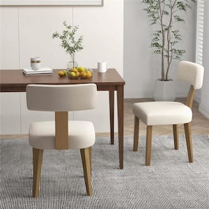 2-Piece Curved Natural Polyester Top Dining Room Set Set Seats 2