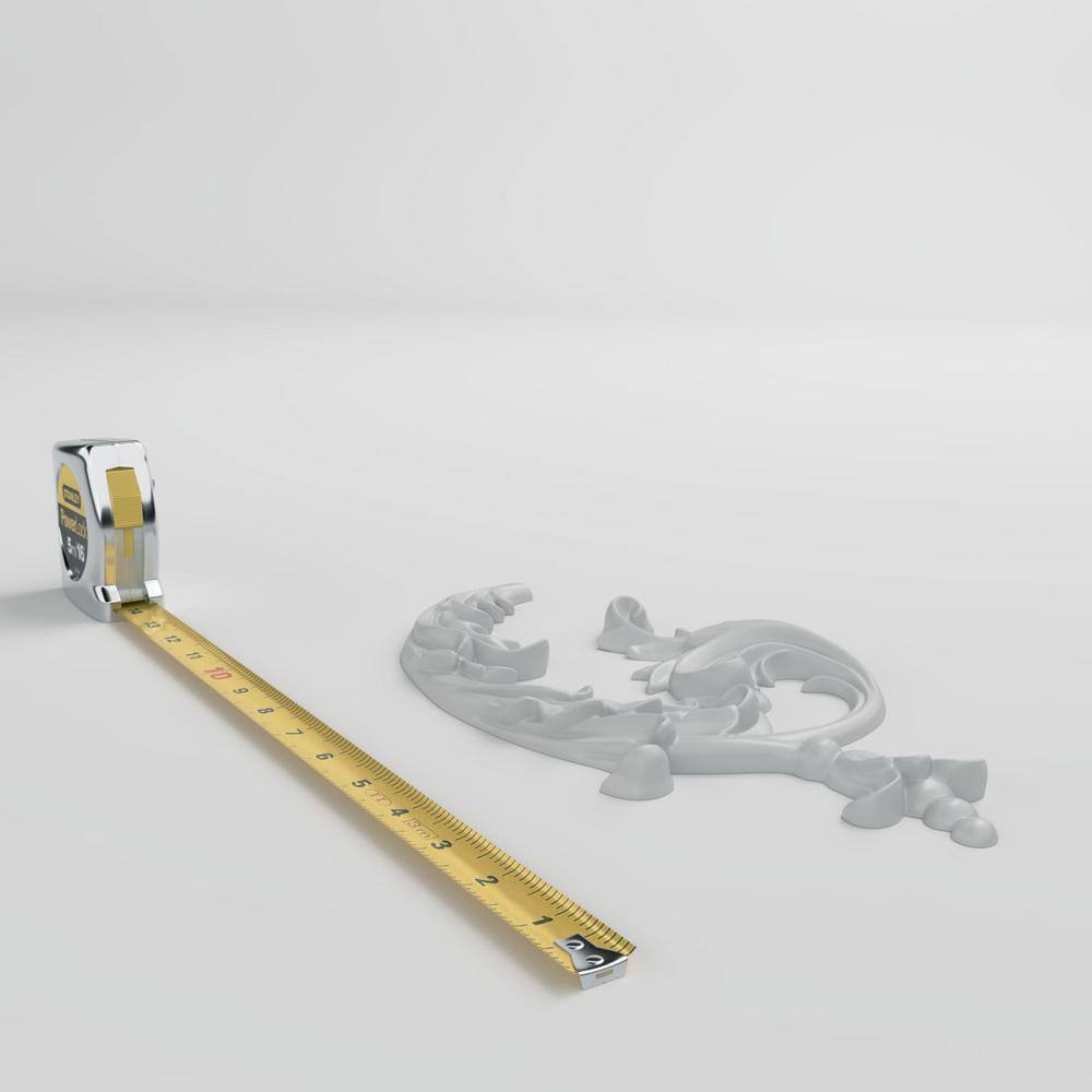 Primed White Polyurethane Architectural Right Onlay, 12"W x 6"H