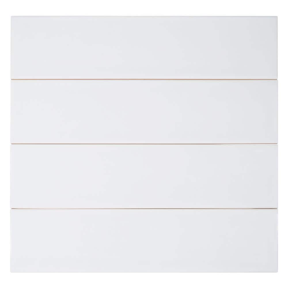 Perfecto-Mirabella 4" x 16" Glossy Blue Ceramic Subway Tile