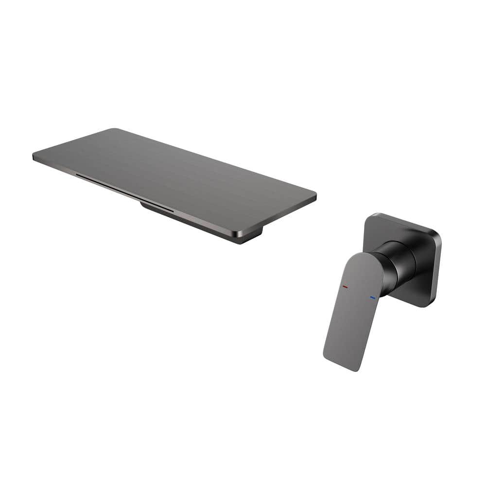 Single Handle Wall Mount Bathroom Faucet 1.2GPM, Tub Filler Sink Faucet wit