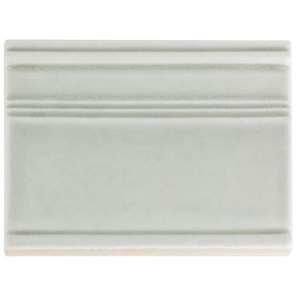 Ivy Hill Tile Delphi Tundra 6 in. x 8 in. Polished Ceramic Base Molding Liner Tile