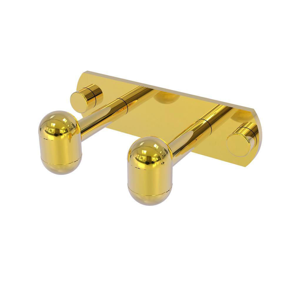 Allied Brass Tango Collection 2 Position Robe Hook in Polished Brass -  TA-20-2-PB