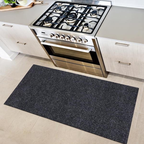 Oval Mat Ultra-Thin Kitchen Runner Rug with Non Slip Rubber